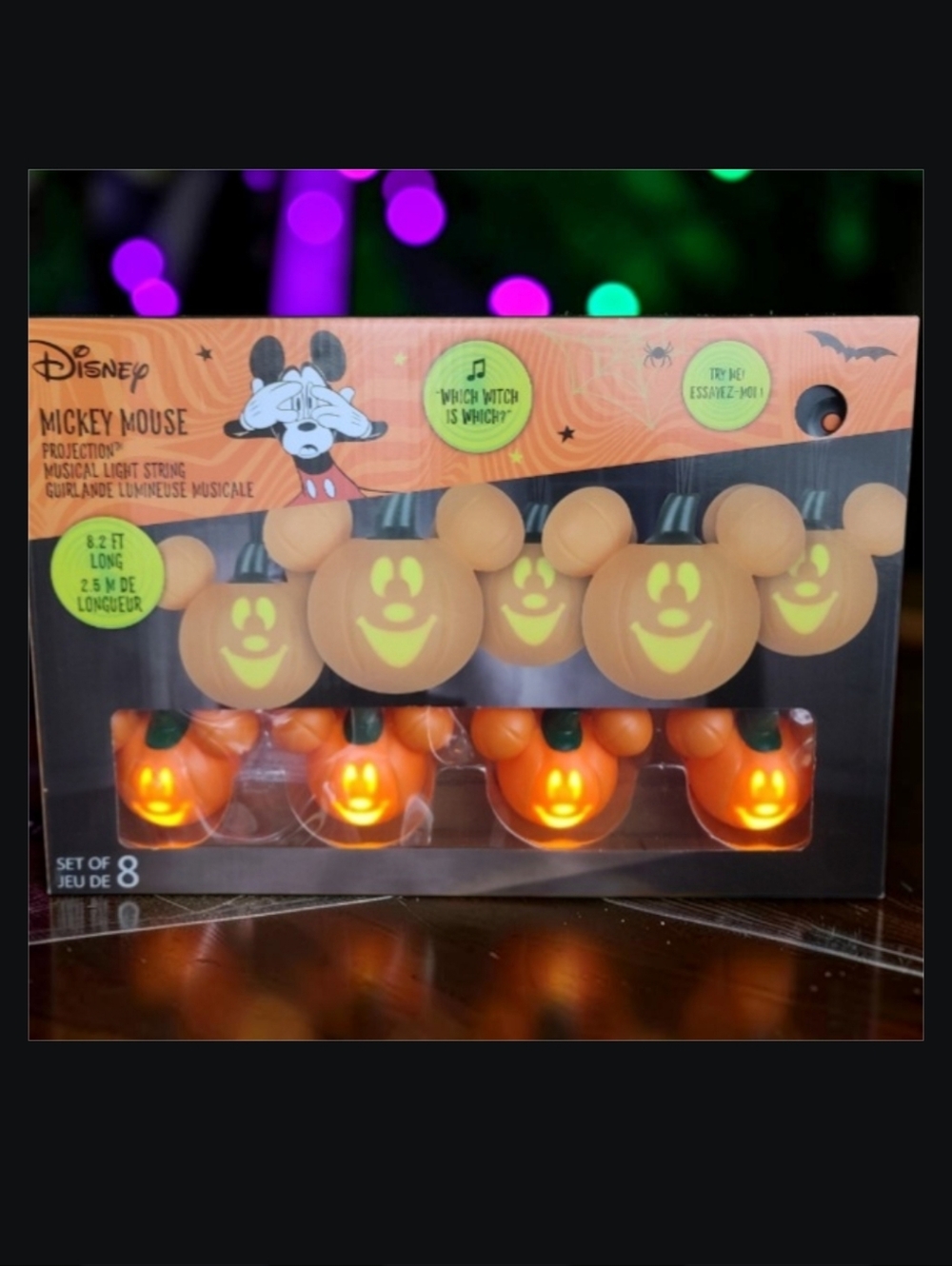Disney Halloween Mickey Mouse Projection Musical String Light Set Which Witch